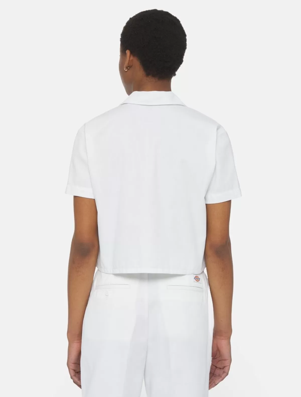 Hot Cropped Short Sleeve Work Shirt Women Work Shirts | Shirts
