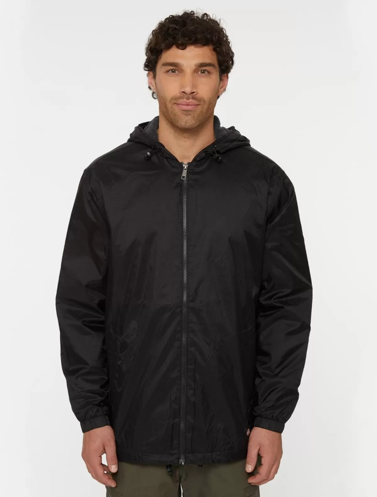 Shop Nylon Hooded Fleece-Lined Jacket Work Jackets